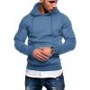 imageCOOFANDY Mens Hoodie Sweatshirts Casual Drawstring Hoodies Fashion Hooded Collar Athletic Pullover with PocketDark Blue