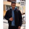 imageCOOFANDY Mens Hoodie Sweatshirts Casual Drawstring Hoodies Fashion Hooded Collar Athletic Pullover with PocketDark Blue