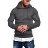 imageCOOFANDY Mens Hoodie Sweatshirts Casual Drawstring Hoodies Fashion Hooded Collar Athletic Pullover with PocketDark Gray