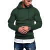 imageCOOFANDY Mens Hoodie Sweatshirts Casual Drawstring Hoodies Fashion Hooded Collar Athletic Pullover with PocketDark Green