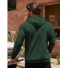 imageCOOFANDY Mens Hoodie Sweatshirts Casual Drawstring Hoodies Fashion Hooded Collar Athletic Pullover with PocketDark Green