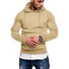 imageCOOFANDY Mens Hoodie Sweatshirts Casual Drawstring Hoodies Fashion Hooded Collar Athletic Pullover with PocketKhaki
