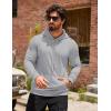 imageCOOFANDY Mens Hoodie Sweatshirts Casual Drawstring Hoodies Fashion Hooded Collar Athletic Pullover with PocketLight Gray
