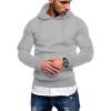 imageCOOFANDY Mens Hoodie Sweatshirts Casual Drawstring Hoodies Fashion Hooded Collar Athletic Pullover with PocketLight Gray