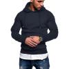 imageCOOFANDY Mens Hoodie Sweatshirts Casual Drawstring Hoodies Fashion Hooded Collar Athletic Pullover with PocketNavy Blue