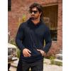 imageCOOFANDY Mens Hoodie Sweatshirts Casual Drawstring Hoodies Fashion Hooded Collar Athletic Pullover with PocketNavy Blue