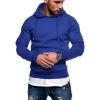 imageCOOFANDY Mens Hoodie Sweatshirts Casual Drawstring Hoodies Fashion Hooded Collar Athletic Pullover with PocketRoyal Blue