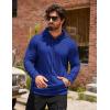imageCOOFANDY Mens Hoodie Sweatshirts Casual Drawstring Hoodies Fashion Hooded Collar Athletic Pullover with PocketRoyal Blue
