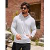 imageCOOFANDY Mens Hoodie Sweatshirts Casual Drawstring Hoodies Fashion Hooded Collar Athletic Pullover with PocketWhite