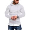 imageCOOFANDY Mens Hoodie Sweatshirts Casual Drawstring Hoodies Fashion Hooded Collar Athletic Pullover with PocketWhite