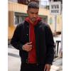 imageCOOFANDY Mens Hoodie Sweatshirts Casual Drawstring Hoodies Fashion Hooded Collar Athletic Pullover with PocketWine Red