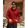 imageCOOFANDY Mens Hoodie Sweatshirts Casual Drawstring Hoodies Fashion Hooded Collar Athletic Pullover with PocketWine Red