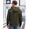 imageCOOFANDY Mens Hoodies Pullover Casaul Long Sleeve Drawstring Waffle Knit Hooded Sweatshirt with Kanga PocketArmy Green