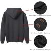 imageCOOFANDY Mens Hoodies Pullover Casaul Long Sleeve Drawstring Waffle Knit Hooded Sweatshirt with Kanga PocketDark Grey