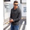 imageCOOFANDY Mens Hoodies Pullover Casaul Long Sleeve Drawstring Waffle Knit Hooded Sweatshirt with Kanga PocketDark Grey