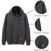 imageCOOFANDY Mens Hoodies Pullover Casaul Long Sleeve Drawstring Waffle Knit Hooded Sweatshirt with Kanga PocketDark Grey
