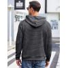 imageCOOFANDY Mens Hoodies Pullover Casaul Long Sleeve Drawstring Waffle Knit Hooded Sweatshirt with Kanga PocketDark Grey