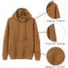 imageCOOFANDY Mens Hoodies Pullover Casaul Long Sleeve Drawstring Waffle Knit Hooded Sweatshirt with Kanga PocketDark Yellow