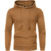 imageCOOFANDY Mens Hoodies Pullover Casaul Long Sleeve Drawstring Waffle Knit Hooded Sweatshirt with Kanga PocketDark Yellow