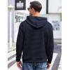 imageCOOFANDY Mens Hoodies Pullover Casaul Long Sleeve Drawstring Waffle Knit Hooded Sweatshirt with Kanga PocketNavy Blue