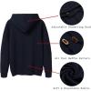 imageCOOFANDY Mens Hoodies Pullover Casaul Long Sleeve Drawstring Waffle Knit Hooded Sweatshirt with Kanga PocketNavy Blue