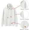 imageCOOFANDY Mens Hoodies Pullover Casaul Long Sleeve Drawstring Waffle Knit Hooded Sweatshirt with Kanga PocketWhite
