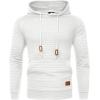 imageCOOFANDY Mens Hoodies Pullover Casaul Long Sleeve Drawstring Waffle Knit Hooded Sweatshirt with Kanga PocketWhite