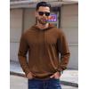 imageCOOFANDY Mens Hoodies Pullover Long Sleeve Casual Fashion Sweatshirts Drawstring Gym Hooded Shirt with Kanga PocketBrown