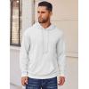 imageCOOFANDY Mens Hoodies Pullover Long Sleeve Casual Fashion Sweatshirts Drawstring Gym Hooded Shirt with Kanga PocketWhite