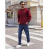imageCOOFANDY Mens Hoodies Pullover Long Sleeve Casual Fashion Sweatshirts Drawstring Gym Hooded Shirt with Kanga PocketWine Red