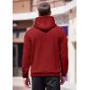 imageCOOFANDY Mens Hoodies Sweatshirts Long Sleeve Fashion Waffle Knit Pullover Hoodie with PocketRed