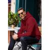 imageCOOFANDY Mens Hoodies Sweatshirts Long Sleeve Fashion Waffle Knit Pullover Hoodie with PocketRed