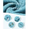 imageCOOFANDY Mens Hoodies Sweatshirts Long Sleeve Fashion Waffle Knit Pullover Hoodie with PocketSky Blue