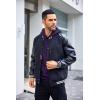 imageCOOFANDY Mens Hoodies Sweatshirts Long Sleeve Fashion Waffle Knit Pullover Hoodie with PocketViolet