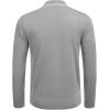 imageCOOFANDY Mens Knit Polo Shirt Long Sleeve Quarter Zip Polo Sweater Casual Golf Shirts Vintage Striped Collar PoloLight Grey