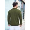 imageCOOFANDY Mens Knit Polo Shirts Casual Long Sleeve Classic Polo Shirts Button Down Golf ShirtsArmy Green