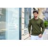 imageCOOFANDY Mens Knit Polo Shirts Casual Long Sleeve Classic Polo Shirts Button Down Golf ShirtsArmy Green