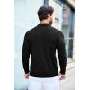 imageCOOFANDY Mens Knit Polo Shirts Casual Long Sleeve Classic Polo Shirts Button Down Golf ShirtsBlack