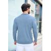 imageCOOFANDY Mens Knit Polo Shirts Casual Long Sleeve Classic Polo Shirts Button Down Golf ShirtsBlue