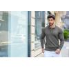 imageCOOFANDY Mens Knit Polo Shirts Casual Long Sleeve Classic Polo Shirts Button Down Golf ShirtsDark Grey