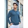 imageCOOFANDY Mens Knit Polo Shirts Casual Long Sleeve Classic Polo Shirts Button Down Golf ShirtsDenim Blue