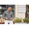 imageCOOFANDY Mens Knit Polo Shirts Casual Long Sleeve Classic Polo Shirts Button Down Golf ShirtsGrey
