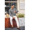 imageCOOFANDY Mens Knit Polo Shirts Casual Long Sleeve Classic Polo Shirts Button Down Golf ShirtsGrey