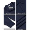 imageCOOFANDY Mens Knit Polo Shirts Casual Long Sleeve Classic Polo Shirts Button Down Golf ShirtsNavy Blue