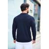 imageCOOFANDY Mens Knit Polo Shirts Casual Long Sleeve Classic Polo Shirts Button Down Golf ShirtsNavy Blue