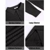 imageCOOFANDY Mens Knit Polo Shirts Casual Long Sleeve Classic Polo Shirts Button Down Golf ShirtsRibbed Black