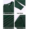 imageCOOFANDY Mens Knit Polo Shirts Casual Long Sleeve Classic Polo Shirts Button Down Golf ShirtsRibbed Green
