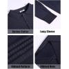 imageCOOFANDY Mens Knit Polo Shirts Casual Long Sleeve Classic Polo Shirts Button Down Golf ShirtsRibbed Navy Blue