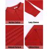 imageCOOFANDY Mens Knit Polo Shirts Casual Long Sleeve Classic Polo Shirts Button Down Golf ShirtsRibbed Red