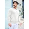 imageCOOFANDY Mens Knit Polo Shirts Casual Long Sleeve Classic Polo Shirts Button Down Golf ShirtsWhite